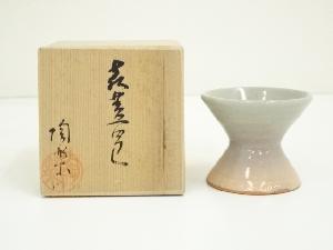 萩焼　梅田陶楽造　蓋置（共箱）